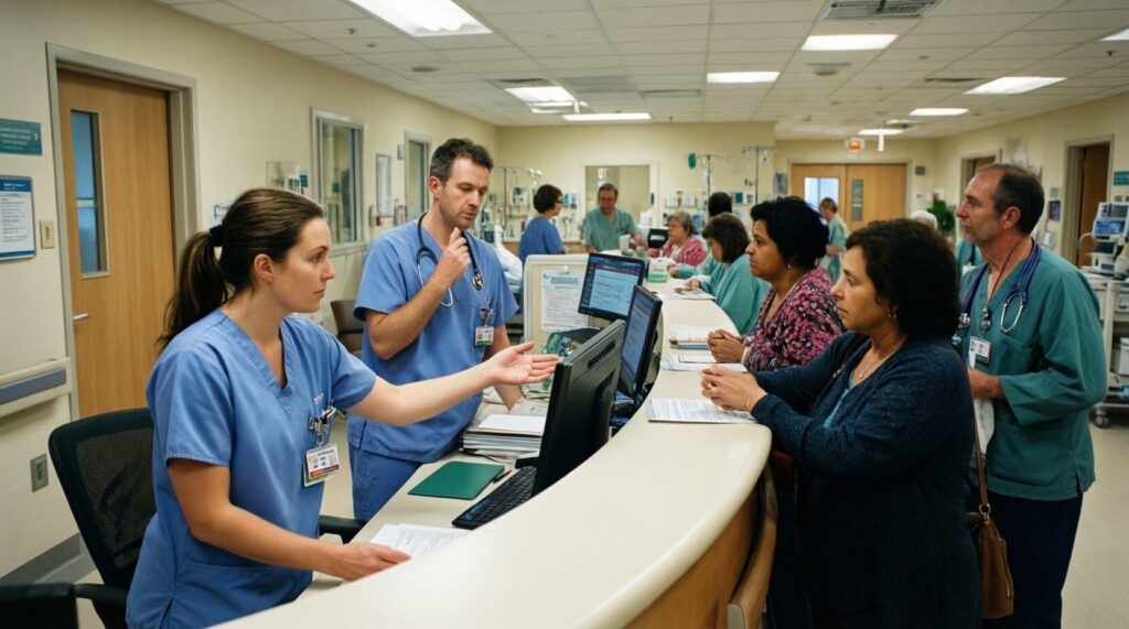 - Работа поликлиник и больниц: запись, очереди, новые отделения и оборудование - иллюстрация